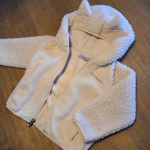 Columbia Cream Sherpa Hooded Jacket for Kids